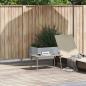 Preview: Garten-Couchtisch Rechteckig Hellgrau 80x40x37 cm Poly Rattan