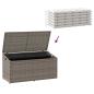 Preview: Garten-Auflagenbox Grau 110x50x58 cm Poly Rattan