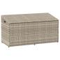 Preview: ARDEBO.de - Garten-Auflagenbox Hellgrau 110x50x58 cm Poly Rattan