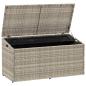 Preview: Garten-Auflagenbox Hellgrau 110x50x58 cm Poly Rattan