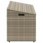 Preview: Garten-Auflagenbox Hellgrau 110x50x58 cm Poly Rattan