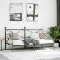 Preview: Tagesbett ohne Matratze Schwarz 100x200 cm Stahl
