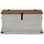 Preview: Truhe HALDEN Weiß 91x48x47 cm Massivholz Kiefer