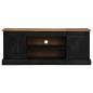 Preview: TV-Schrank HALDEN 2 Schiebetüren Schwarz 150x40x60cm Massivholz
