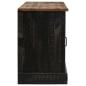 Preview: TV-Schrank HALDEN 2 Schiebetüren Schwarz 150x40x60cm Massivholz