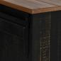 Preview: TV-Schrank HALDEN 2 Schiebetüren Schwarz 150x40x60cm Massivholz