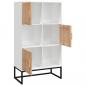 Preview: Highboard Weiß 70x35x125 cm Holzwerkstoff
