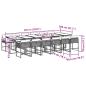 Preview: 13-tlg. Garten-Essgruppe mit Kissen Grau Poly Rattan