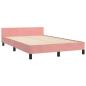 Preview: Bettgestell ohne Matratze Rosa 120x190 cm Samt