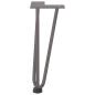 Preview: Haarnadelbeine 4 Stk. Naturstahl 30 cm Massivstahl