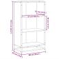 Preview: Bücherregal Schwarz 60x35x107,5 cm Holzwerkstoff