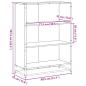 Preview: Bücherregal Räuchereiche 80,5x35x107,5 cm Holzwerkstoff