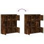 Preview: Bücherregal Räuchereiche 89x24x101,5 cm Holzwerkstoff