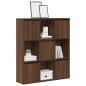 Preview: ARDEBO.de - Bücherregal Braun Eichen-Optik 89x24x101,5 cm Holzwerkstoff