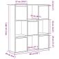 Preview: Bücherregal Braun Eichen-Optik 89x24x101,5 cm Holzwerkstoff