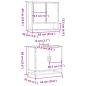 Preview: 2-tlg. Badmöbel-Set Grau Sonoma Holzwerkstoff