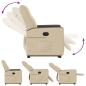 Preview: Relaxsessel mit Aufstehhilfe Elektrisch Creme Stoff