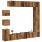 Preview: ARDEBO.de - 9-tlg. TV-Schrank-Set Wandmontage Altholz-Optik Holzwerkstoff