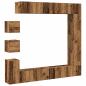 Preview: 9-tlg. TV-Schrank-Set Wandmontage Altholz-Optik Holzwerkstoff