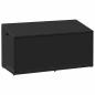 Preview: ARDEBO.de - Garten-Auflagenbox Schwarz 110x50x58 cm Poly Rattan