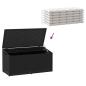 Preview: Garten-Auflagenbox Schwarz 110x50x58 cm Poly Rattan