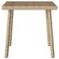 Preview: Garten-Couchtisch Rechteckig Beige 40x40x37 cm Poly Rattan