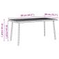 Preview: Garten-Couchtisch Rechteckig Grau 80x40x37 cm Poly Rattan