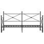 Preview: Tagesbett Ausziehbar ohne Matratze Schwarz 90x200 cm Stahl