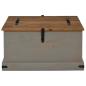 Preview: Truhe HALDEN Grau 91x91x47 cm Massivholz Kiefer