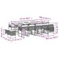 Preview: 15-tlg. Garten-Essgruppe mit Kissen Grau Poly Rattan