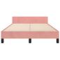 Preview: Bettgestell ohne Matratze Rosa 120x190 cm Samt