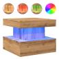 Preview: Couchtisch mit LED-Leuchten Artisan-Eiche 50x50x40 cm