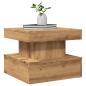 Preview: Couchtisch mit LED-Leuchten Artisan-Eiche 50x50x40 cm