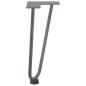 Preview: Haarnadelbeine 4 Stk. Naturstahl 30 cm Massivstahl