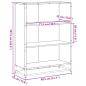 Preview: Bücherregal Grau Sonoma 80,5x35x107,5 cm Holzwerkstoff
