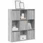 Preview: ARDEBO.de - Bücherregal Grau Sonoma 89x24x101,5 cm Holzwerkstoff