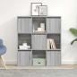 Preview: Bücherregal Grau Sonoma 89x24x101,5 cm Holzwerkstoff
