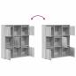 Preview: Bücherregal Grau Sonoma 89x24x101,5 cm Holzwerkstoff