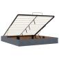 Preview: Ottoman-Bett ohne Matratze Dunkelgrau 200x200 cm Samt