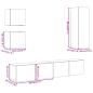 Preview: 5-tlg. TV-Schrank-Set Wandmontage Altholz-Optik Holzwerkstoff