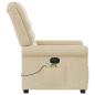 Preview: Massagesessel Elektrisch Creme Stoff