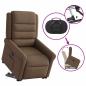 Preview: Relaxsessel mit Aufstehhilfe Elektrisch Braun Stoff