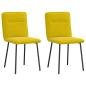 Preview: ARDEBO.de - Esszimmerstühle 2 Stk. Gelb Samt