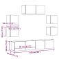 Preview: 7-tlg. TV-Schrank-Set Wandmontage Artisan-Eiche Holzwerkstoff