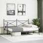 Preview: Tagesbett Ausziehbar ohne Matratze Schwarz 90x190 cm Stahl