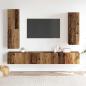 Preview: 4-tlg. TV-Schrank-Set Wandmontage Altholz-Optik Holzwerkstoff