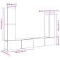 Preview: 4-tlg. TV-Schrank-Set Wandmontage Altholz-Optik Holzwerkstoff