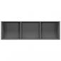 Preview: Bücherregal/TV-Schrank Hochglanz-Grau 36x30x114cm Holzwerkstoff