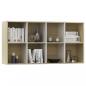Preview: Bücherregal/Sideboard Weiß Sonoma-Eiche 66×30×130 cm