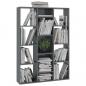 Preview: Raumteiler/Bücherregal Hochglanz-Grau 100x24x140 cm